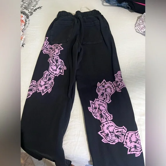 Darc Sport Black and Pink Straight Leg Pants - Picture 2 of 3